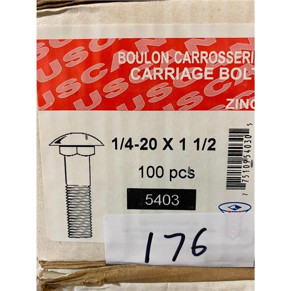 100 CARRIAGE BOLTS