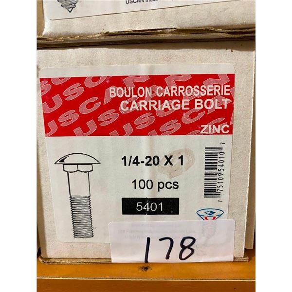 100 CARRIAGE BOLTS