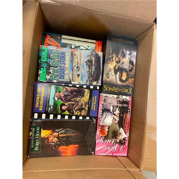 BOX LOT OF VHS MOVIES