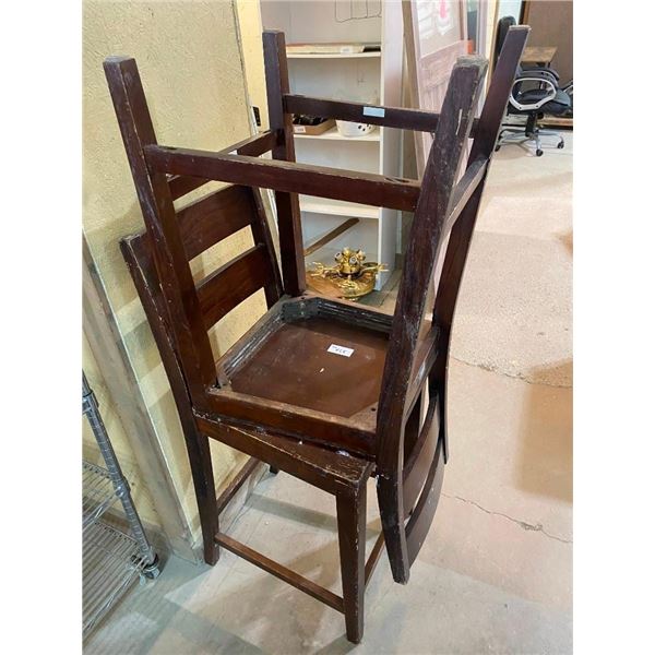 2 WOODEN CHAIRS