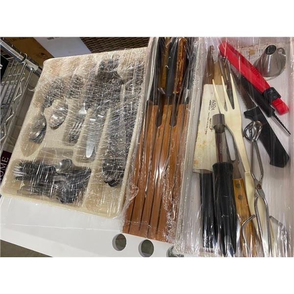 ASSORTED UTENSILS AND KNIVES