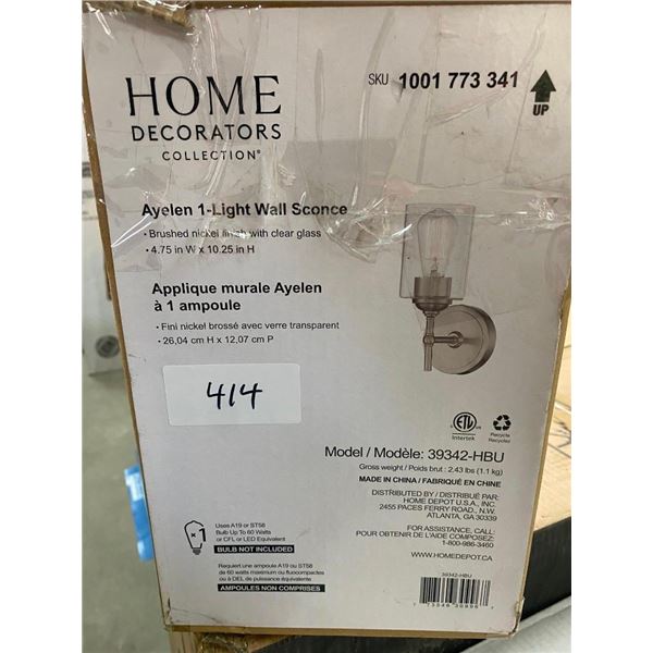 2 VANITY LIGHT WALL SCONCE