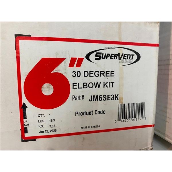 6 INCH 30 DEGREE FLUE ELBOW KIT