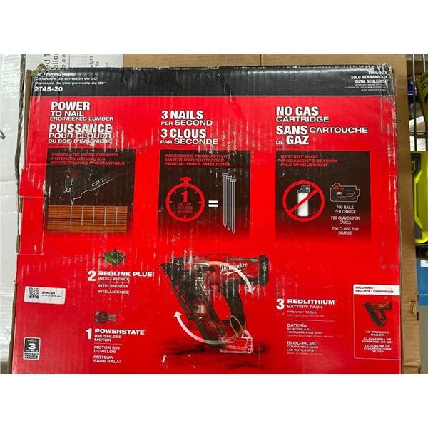 MILWAUKEE FRAMING NAILER - TOOL ONLY