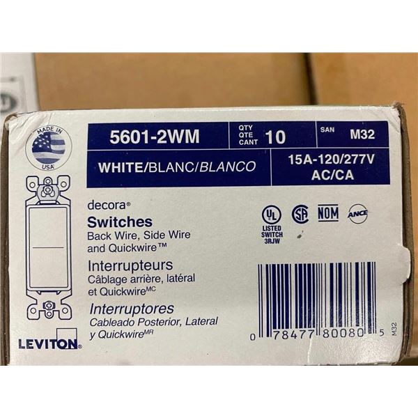 10 PACK OF LIGHT SWITCHES
