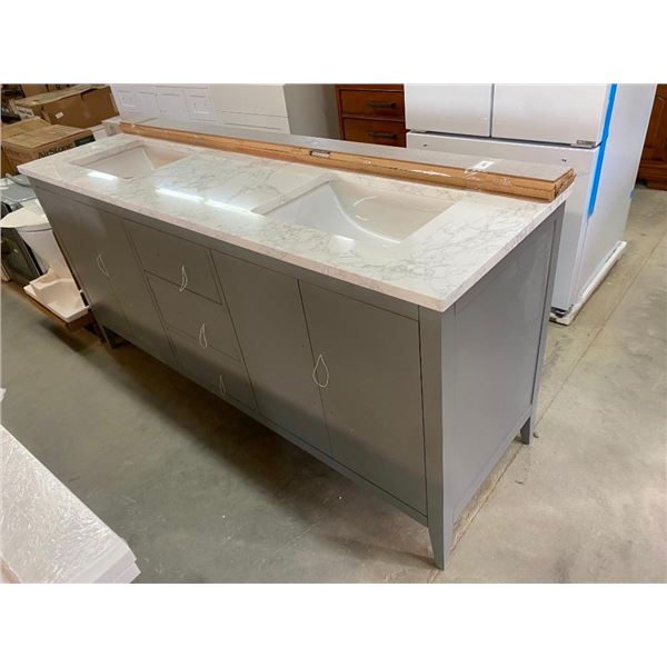 72 INCH VANITY WITH TOP AND BACKSPLASH