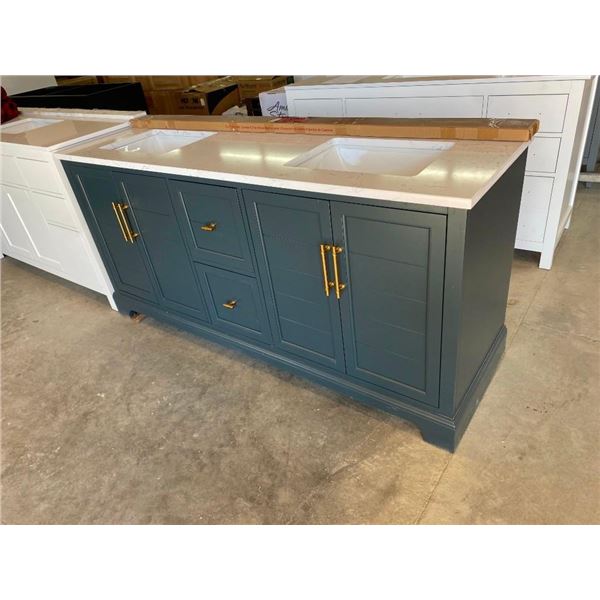72 INCH VANITY WITH TOP AND BACKSPLASH
