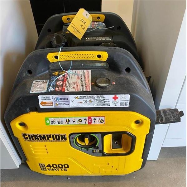 2 OF 4000 W CHAMPION GENERATORS - DOES NOT RUN