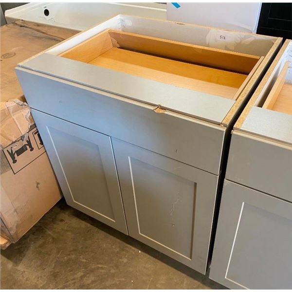 30 INCH CABINET BASE - DAMAGE SEEN IN PIC.