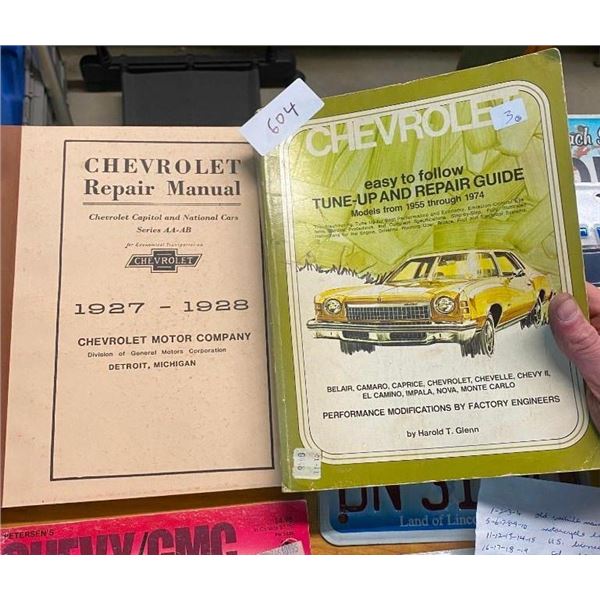 2 OLD VEHICLE MAINTENANCE MANUALS