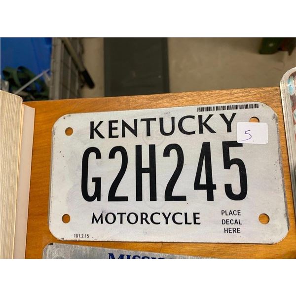 KENTUCKY MOTORCYCLE LICENSE PLATE