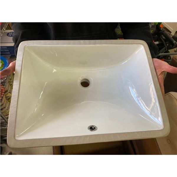 20 X 15 INCH CLIP-ON SINK FOR VANITY TOP