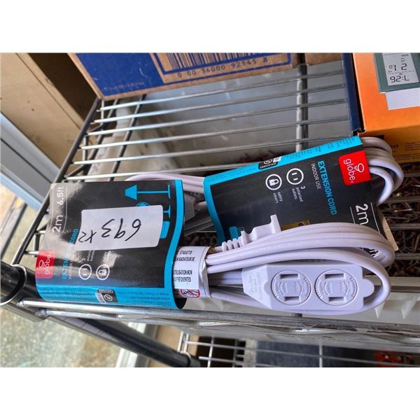 2 OF 6.5 FT EXTENSION CORDS