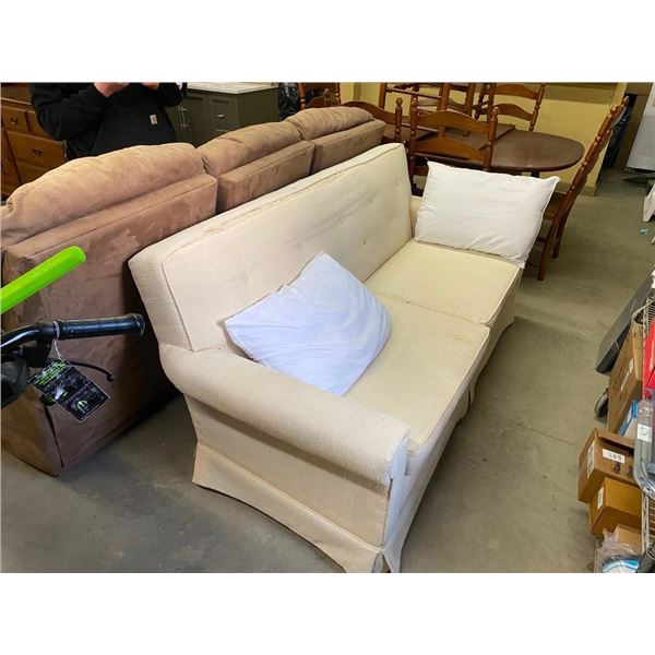 72 INCH SOFA - HAS RIP AND FEW SMALL STAINS