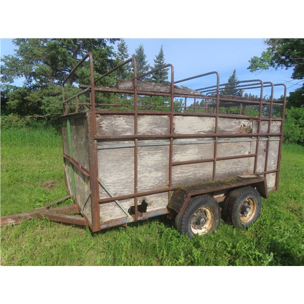 Bumper Hitch Tandem Homemade Stock Trailer, 11 Ft x 6 Ft, Needs Floor