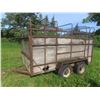 Image 1 : Bumper Hitch Tandem Homemade Stock Trailer, 11 Ft x 6 Ft, Needs Floor