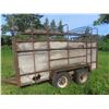 Image 4 : Bumper Hitch Tandem Homemade Stock Trailer, 11 Ft x 6 Ft, Needs Floor