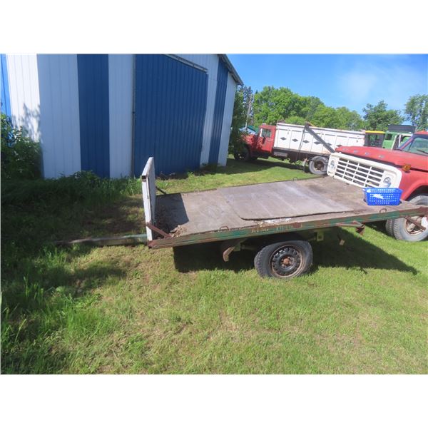Bumper Hitch Homemade Flat Deck Trailer, 9 Ft x 78" W, 13" Tires