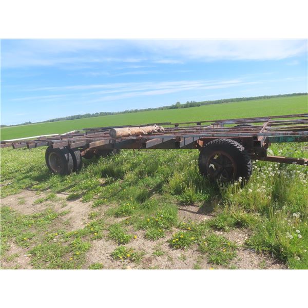 AM Hay Trailer w/ Steel Rack, 25 Ft, 11 Bale, 920 Tires, Auto Steer