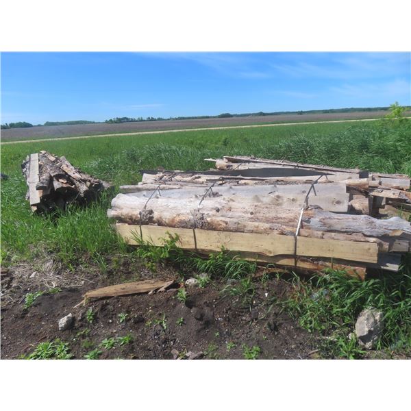 3 Bundles Wood Slabs, Strapped