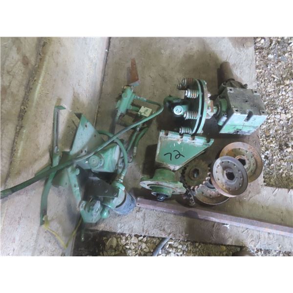 John Deere 530 Rollers (2) and Axle, Gear Box, Hydraulic Tie
