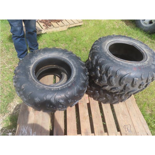 4 Tires, 2 @ 26x10-12, 2 @ 26x8-12