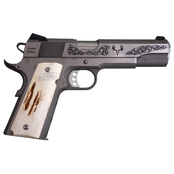 LTD 1911 Springfield Garrison .45 ACP 1/150, Custom MDF and antler Grips