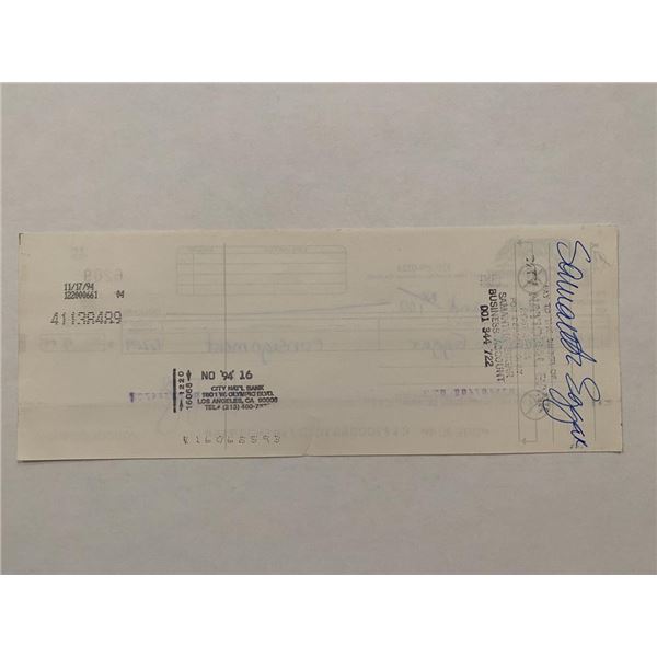 Samantha Eggar Star Wares consignment signed check