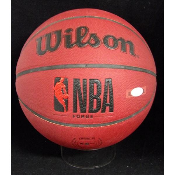 Sacramento Kings Mike Bibby Signed Wilson NBA Forge Basketball JSA Authenticated