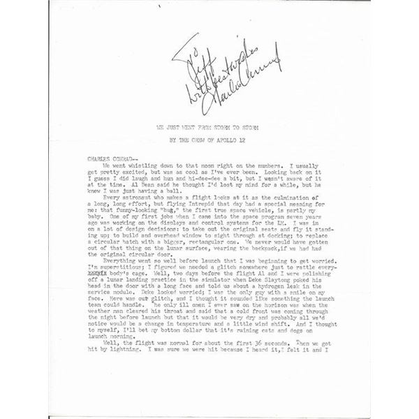 Astronaut Charles conrad signed space letter