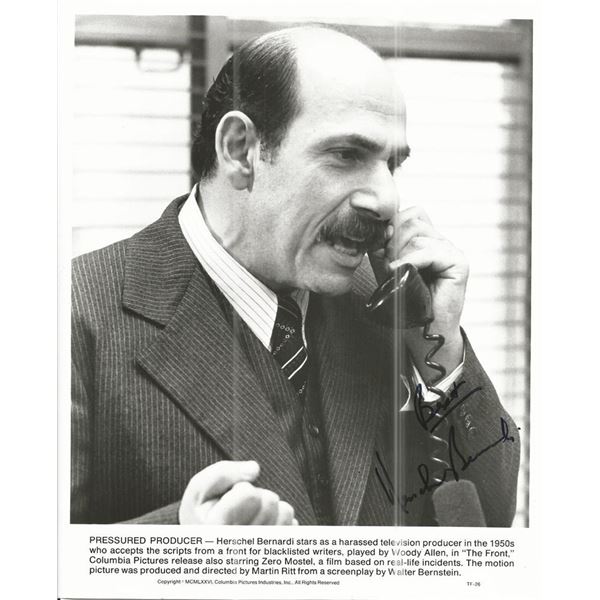 The Front Herschel Bernardi signed photo
