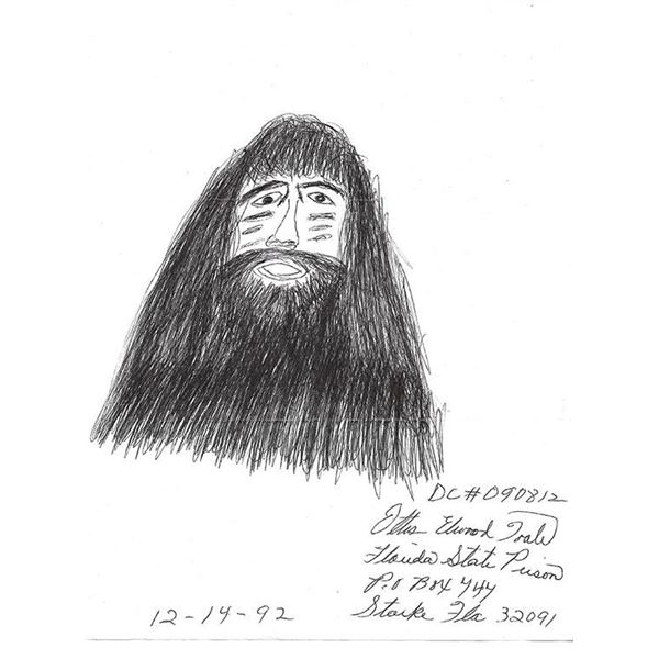 Serial Killer Ottis Toole  Signed Original Ink Drawing