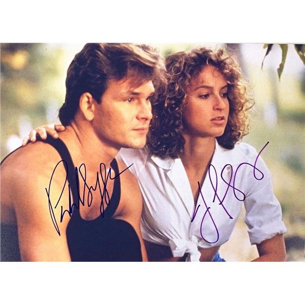 Dirty Dancing Patrick Swayze and Jennifer Grey facsimile signed movie photo