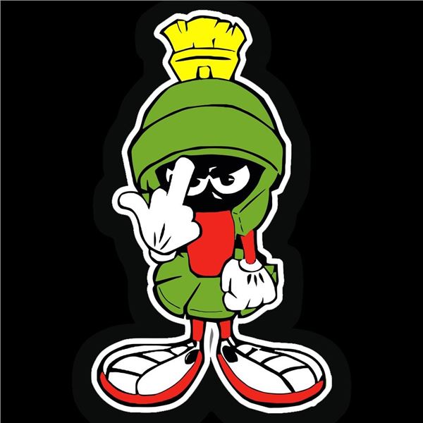 Marvin The Martian Flip Off Sticker