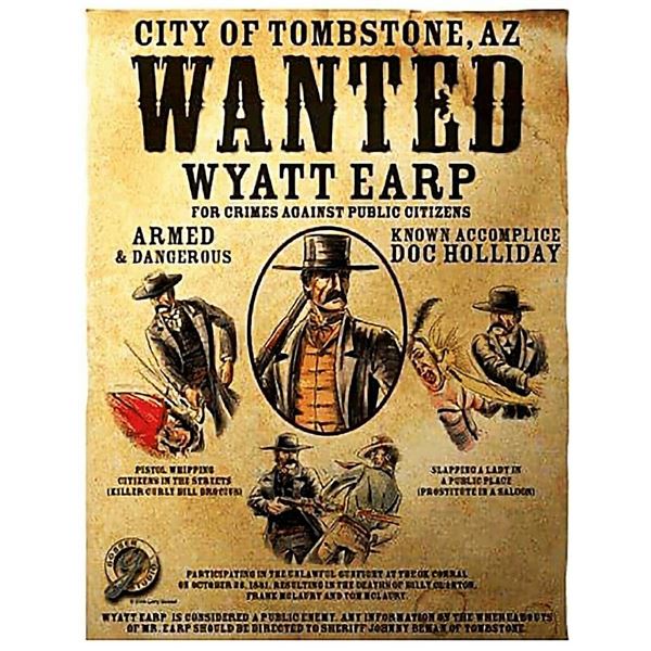 Wyatt Earp Wanted Poster reprint