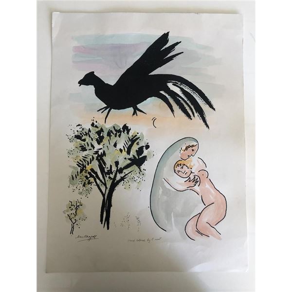 Hand Colored Marc Chagall Print
