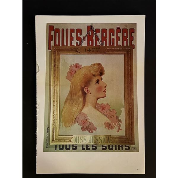 Paris France Follies Bergere Vintage Art Print