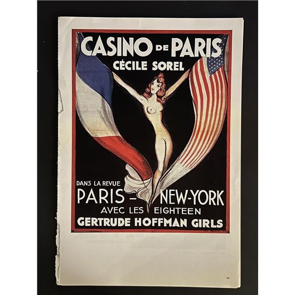 Paris France Follies Bergere Vintage Art Print