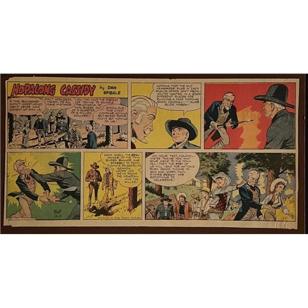 1954 Dan Spiegle Hopalong Cassidy Original Comic Strip