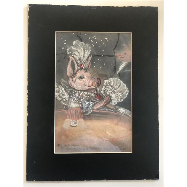 Fennetta the Pigasus - Queen of the Lightheart Ballroom - All Heart Designs Original Art