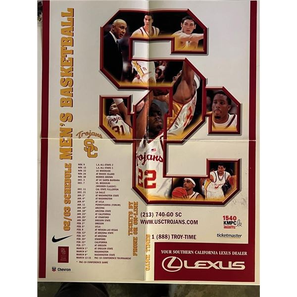 USC Trojans Mens Basketball 2002-2003 Schedule Poster