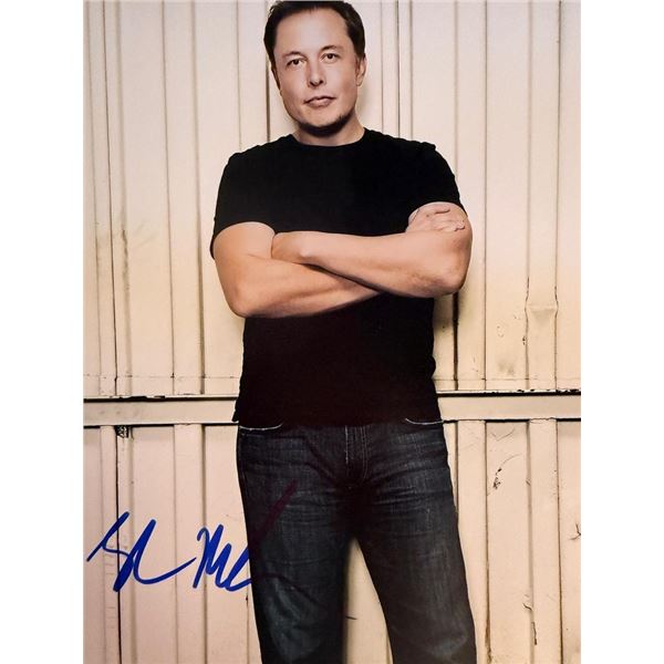 Elon Musk signed photo