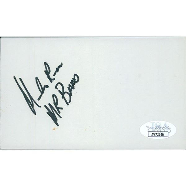 Mando Ramos Signed 3x5 Index Card