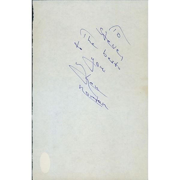 Ken Norton Signed 5.5x8.5 Cut Page