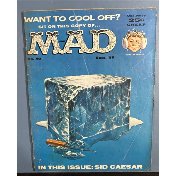 MAD Magazine #49 (Sept 1959) Ice Cube Cover, Sid Caesar Issue