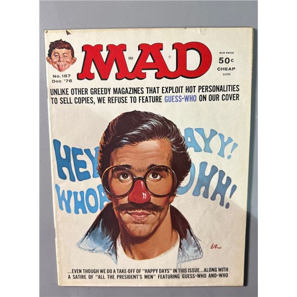 MAD Magazine #187 Dec 1976 Happy Days Fonzie Parody Alfred E. Neuman Poster