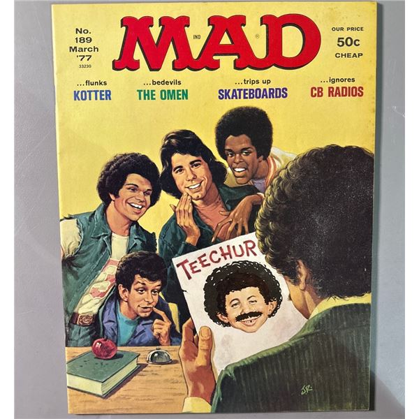 Lot of 2 Vintage 1977 Magazines: MAD #189 & The New Yorker Feb 21