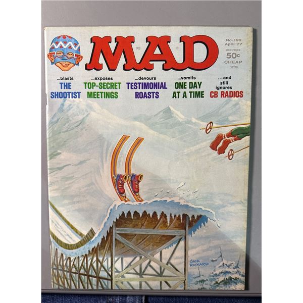 Mad Magazine No. 190 April 1977 - The Shootist Parody - Ski Jump Cover