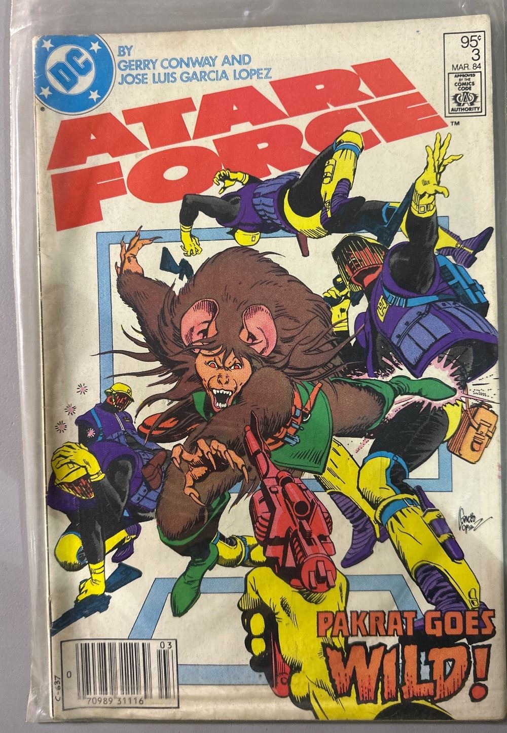 Atari Force #3 (DC Comics, 1984) Pakrat Goes Wild! Gerry Conway Art