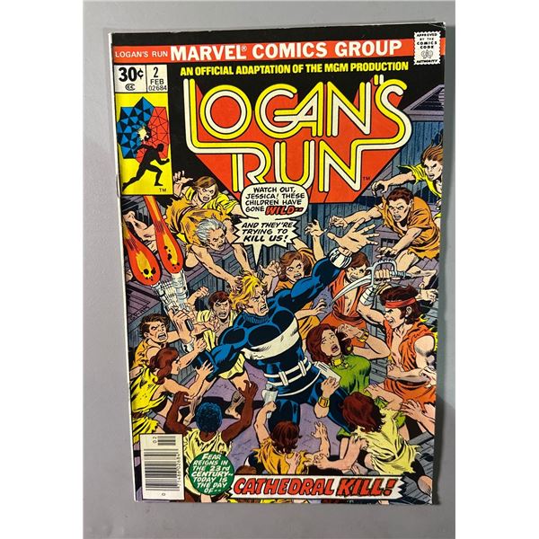 Logan's Run #2 (Feb 1977, Marvel Comics) "Cathedral Kill!" Comic Book